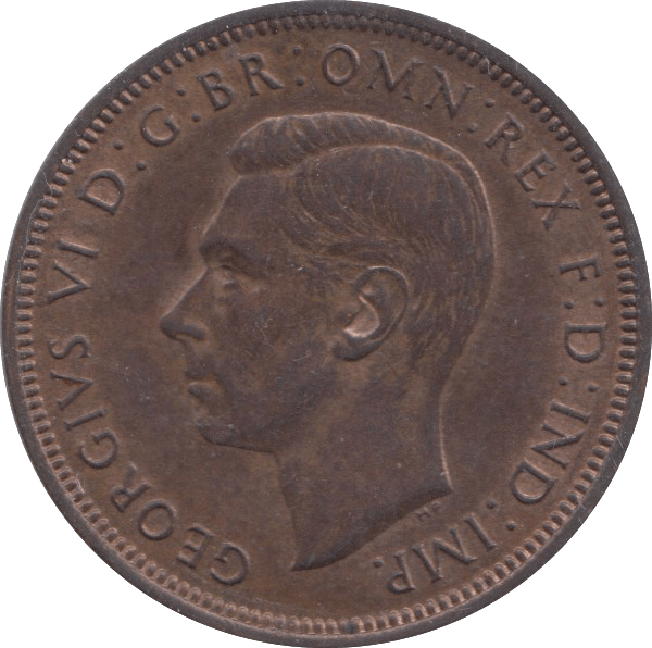 1945 HALFPENNY ( UNC ) 1 - Halfpenny - Cambridgeshire Coins