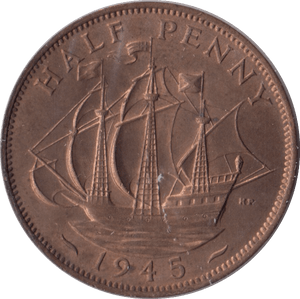 1945 HALFPENNY ( UNC ) - Halfpenny - Cambridgeshire Coins