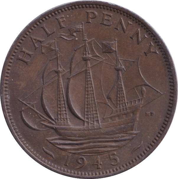 1945 HALFPENNY ( UNC ) - Halfpenny - Cambridgeshire Coins