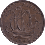 1945 HALFPENNY ( UNC ) - Halfpenny - Cambridgeshire Coins