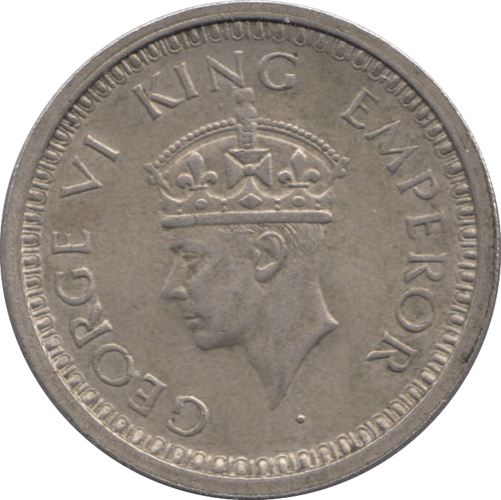 1945 INDIA SILVER ONE RUPEE - WORLD SILVER COINS - Cambridgeshire Coins