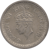 1945 INDIA SILVER ONE RUPEE - WORLD SILVER COINS - Cambridgeshire Coins