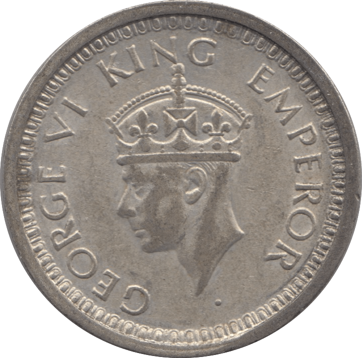 1945 INDIA SILVER ONE RUPEE - WORLD SILVER COINS - Cambridgeshire Coins