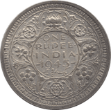 1945 INDIA SILVER ONE RUPEE - WORLD SILVER COINS - Cambridgeshire Coins
