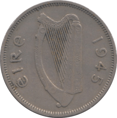 1945 IRELAND SIXPENCE - WORLD COINS - Cambridgeshire Coins