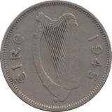 1945 IRELAND SIXPENCE - WORLD COINS - Cambridgeshire Coins