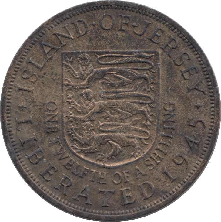 1945 JERSEY 1/12 OF A SHILLING - WORLD COINS - Cambridgeshire Coins