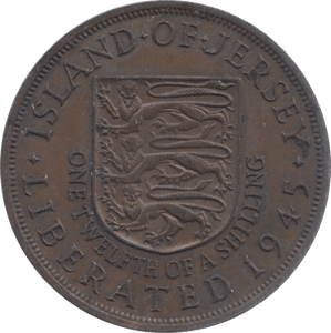 1945 JERSEY 1/12 OF A SHILLING - WORLD COINS - Cambridgeshire Coins