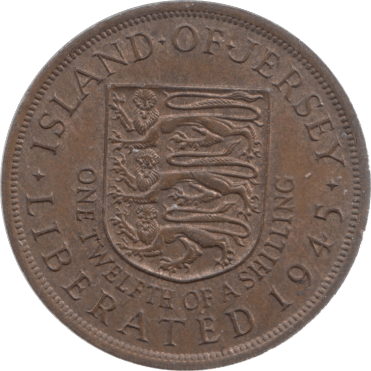 1945 JERSEY 1/12 SHILLING ( UNC ) 23 - WORLD COINS - Cambridgeshire Coins
