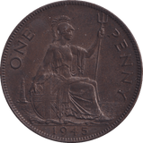 1945 PENNY ( AUNC ) - PENNY - Cambridgeshire Coins