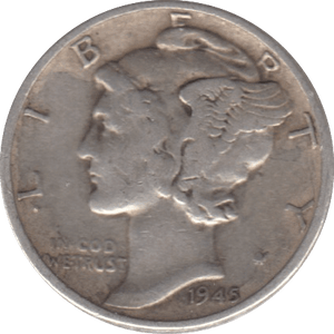 1945 SILVER 1 DIME USA - SILVER WORLD COINS - Cambridgeshire Coins