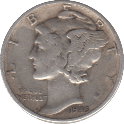 1945 SILVER 1 DIME USA - SILVER WORLD COINS - Cambridgeshire Coins