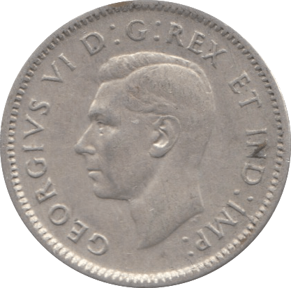 1945 SILVER 10 CENTS CANADA - SILVER WORLD COINS - Cambridgeshire Coins