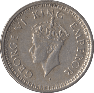 1945 SILVER 1/4 RUPEE INDIA - SILVER WORLD COINS - Cambridgeshire Coins