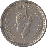 1945 SILVER 1/4 RUPEE INDIA - SILVER WORLD COINS - Cambridgeshire Coins