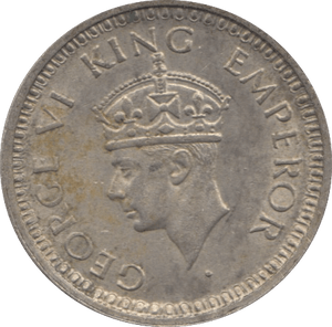 1945 SILVER 1/4 RUPEE INDIA - SILVER WORLD COINS - Cambridgeshire Coins