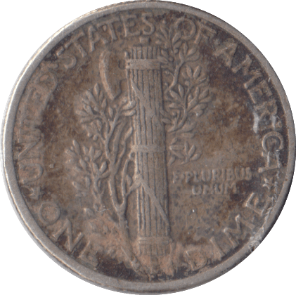 1945 SILVER DIME USA - WORLD COINS - Cambridgeshire Coins