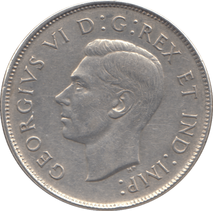 1945 SILVER FIFTY CENTS CANADA - SILVER WORLD COINS - Cambridgeshire Coins