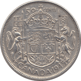 1945 SILVER FIFTY CENTS CANADA - SILVER WORLD COINS - Cambridgeshire Coins