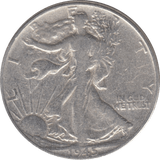 1945 SILVER HALF DOLLAR USA A - WORLD SILVER COINS - Cambridgeshire Coins