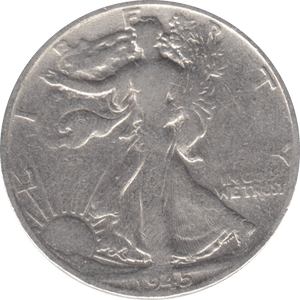 1945 SILVER HALF DOLLAR USA C - WORLD SILVER COINS - Cambridgeshire Coins