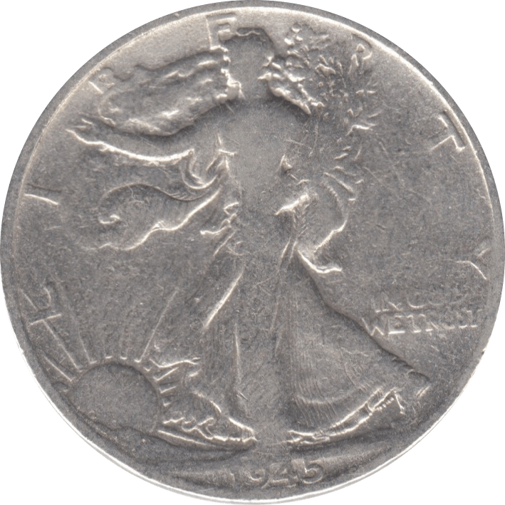 1945 SILVER HALF DOLLAR USA C - WORLD SILVER COINS - Cambridgeshire Coins