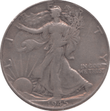 1945 SILVER HALF DOLLAR USA - SILVER WORLD COINS - Cambridgeshire Coins