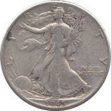 1945 SILVER HALF DOLLAR USA - SILVER WORLD COINS - Cambridgeshire Coins