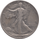 1945 SILVER HALF DOLLAR USA - WORLD SILVER COINS - Cambridgeshire Coins