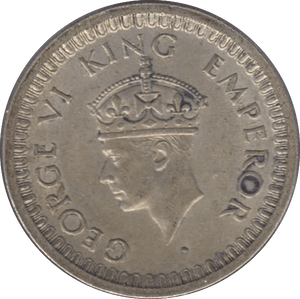 1945 SILVER HALF RUPEE INDIA - SILVER WORLD COINS - Cambridgeshire Coins