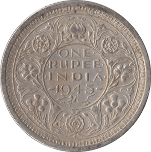 1945 SILVER INDIA 1 RUPEE - SILVER WORLD COINS - Cambridgeshire Coins