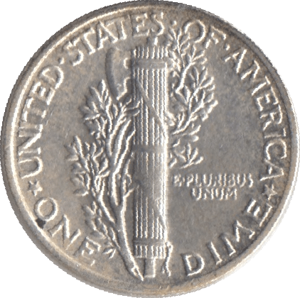 1945 SILVER ONE DIME USA - SILVER WORLD COINS - Cambridgeshire Coins