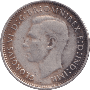 1945 SILVER SIXPENCE AUSTRALIA - SILVER WORLD COINS - Cambridgeshire Coins