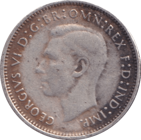 1945 SILVER SIXPENCE AUSTRALIA - SILVER WORLD COINS - Cambridgeshire Coins