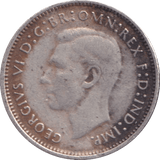 1945 SILVER SIXPENCE AUSTRALIA - SILVER WORLD COINS - Cambridgeshire Coins