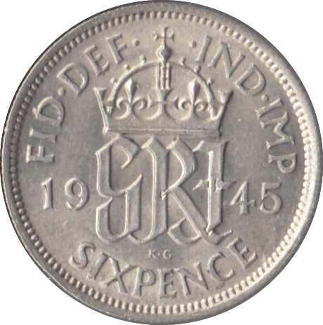 1945 SIXPENCE ( AUNC ) - Sixpence - Cambridgeshire Coins