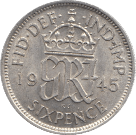 1945 SIXPENCE ( UNC ) 26 - Sixpence - Cambridgeshire Coins