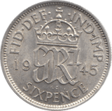 1945 SIXPENCE ( UNC ) 26 - Sixpence - Cambridgeshire Coins