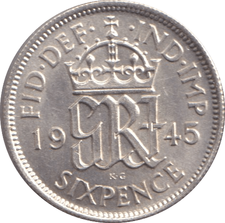 1945 SIXPENCE ( UNC ) - Sixpence - Cambridgeshire Coins
