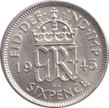 1945 SIXPENCE ( UNC ) - Sixpence - Cambridgeshire Coins