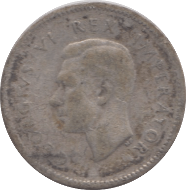 1945 SOUTH AFRICA THREEPENCE - WORLD COINS - Cambridgeshire Coins