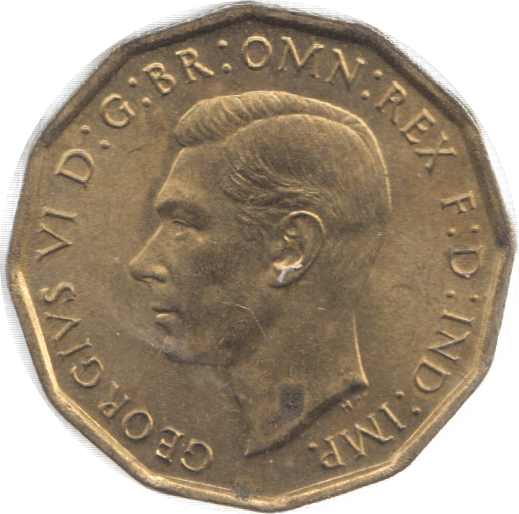 1945 THREEPENCE ( UNC ) 26 - Threepence - Cambridgeshire Coins