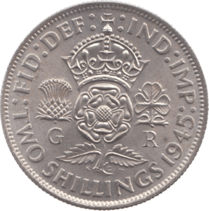 1945 TWO SHILLINGS ( EF ) 11 - TWO SHILLING - Cambridgeshire Coins