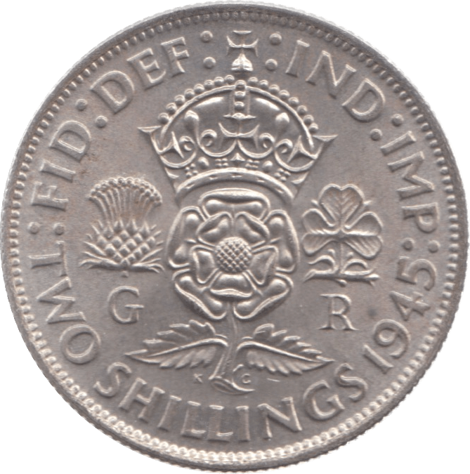 1945 TWO SHILLINGS ( EF ) 11 - TWO SHILLING - Cambridgeshire Coins
