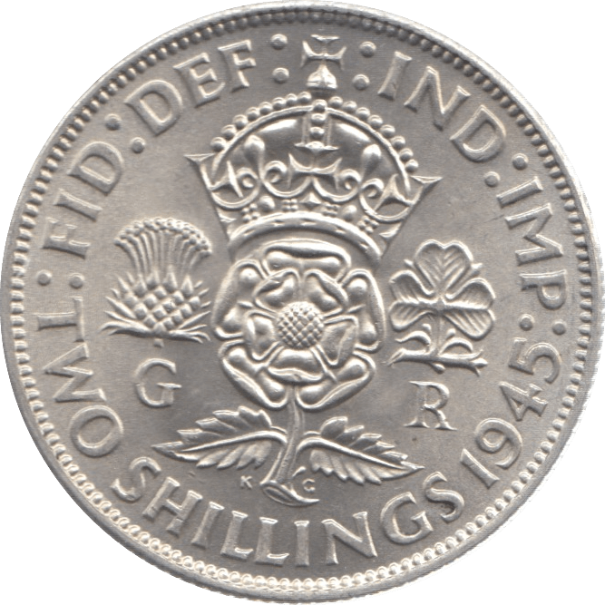 1945 TWO SHILLINGS ( UNC ) 26 - TWO SHILLING - Cambridgeshire Coins