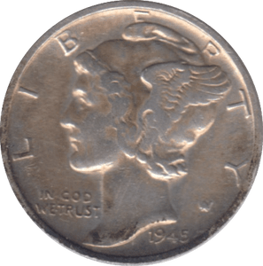 1945 USA SILVER DIME 10 CENTS - SILVER WORLD COINS - Cambridgeshire Coins