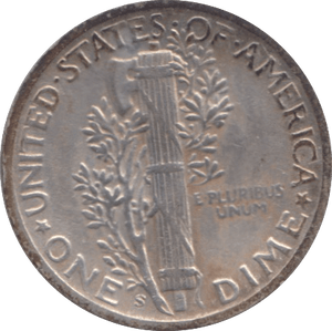 1945 USA SILVER DIME 10 CENTS - SILVER WORLD COINS - Cambridgeshire Coins