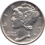1945 USA SILVER DIME SAN FRANCISCO MINT - SILVER WORLD COINS - Cambridgeshire Coins