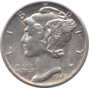 1945 USA SILVER DIME SAN FRANCISCO MINT - SILVER WORLD COINS - Cambridgeshire Coins