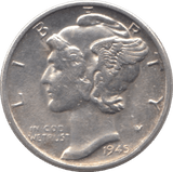 1945 USA SILVER DIME SAN FRANCISCO MINT - SILVER WORLD COINS - Cambridgeshire Coins